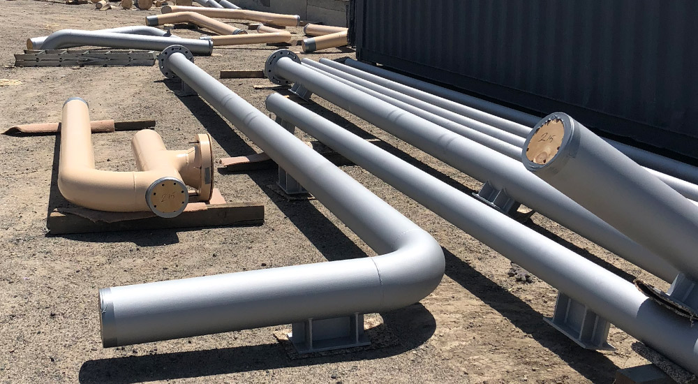 Protective coatings on pipes for Jemena project at Ausvic