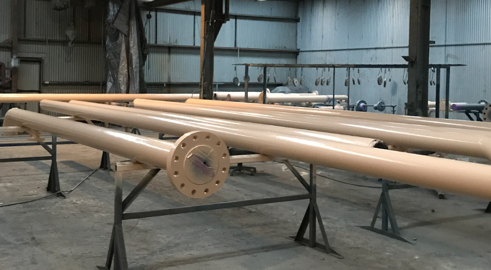 Protective coatings on pipes for Jemena project at Ausvic